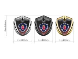 Scania Metal Domed Emblem Sports Look High-Quality
